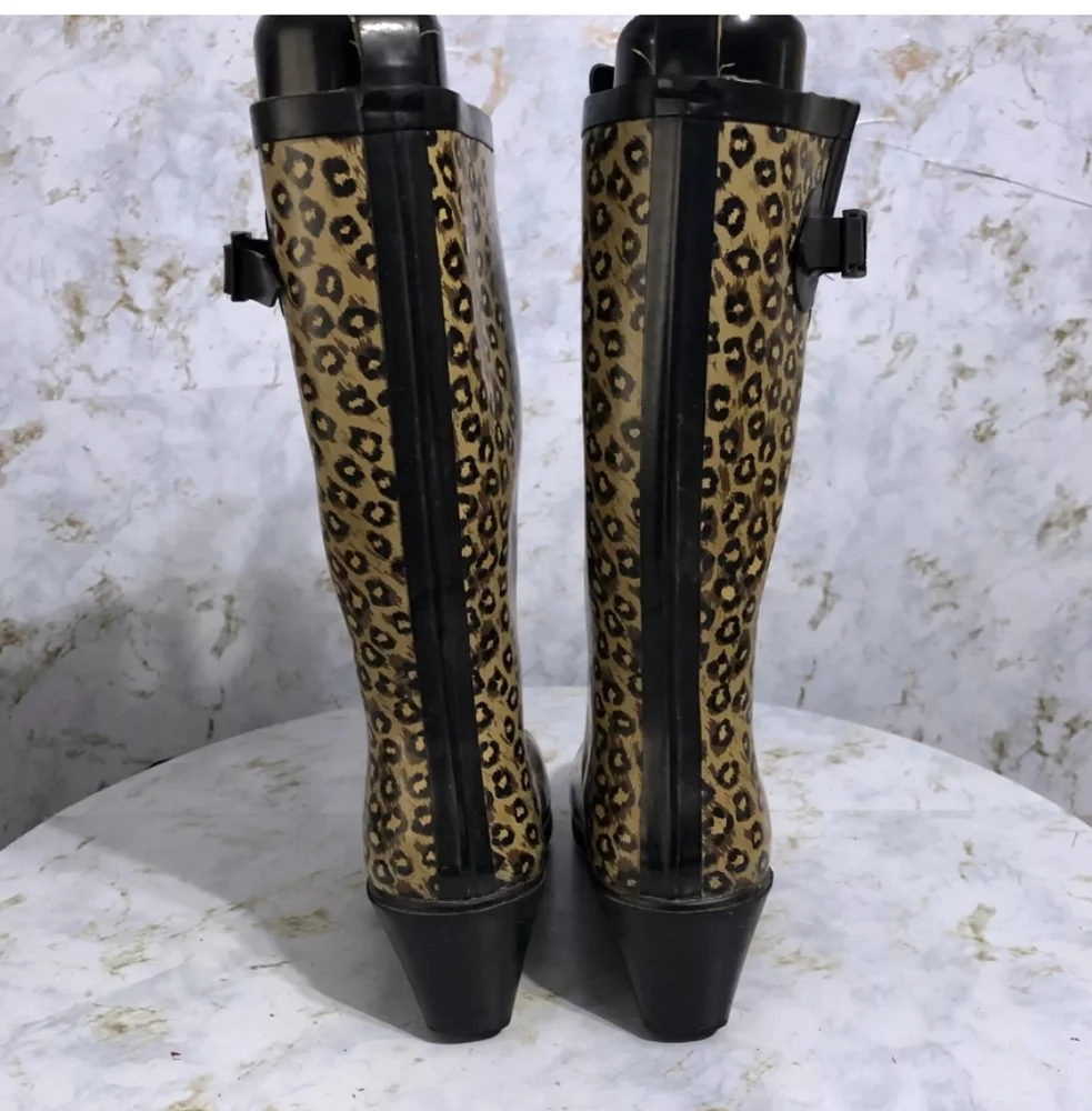 Capelli Womens  Knee High Outdoor Wedge Gardening Rain Boots - Picture 4 of 7